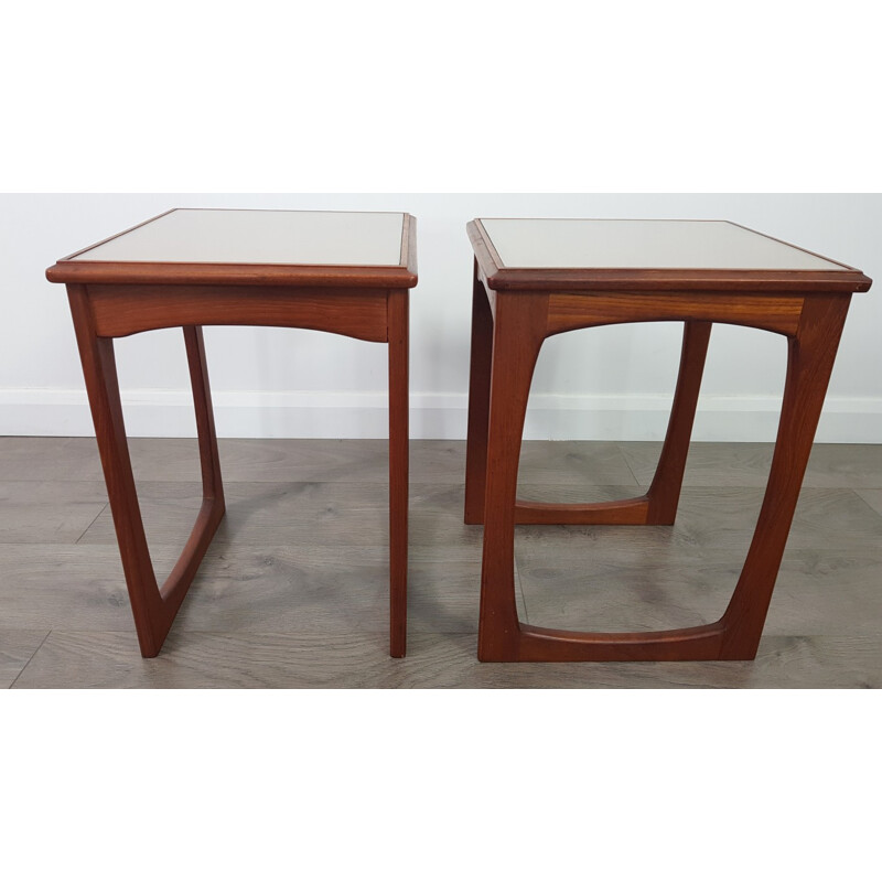 Set of 2 vintage nightstands in teak - 1960s