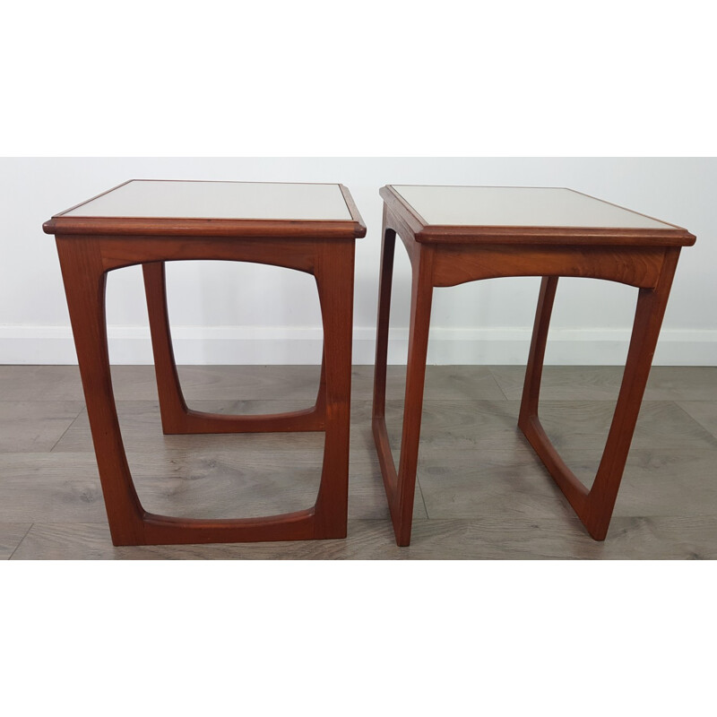 Set of 2 vintage nightstands in teak - 1960s