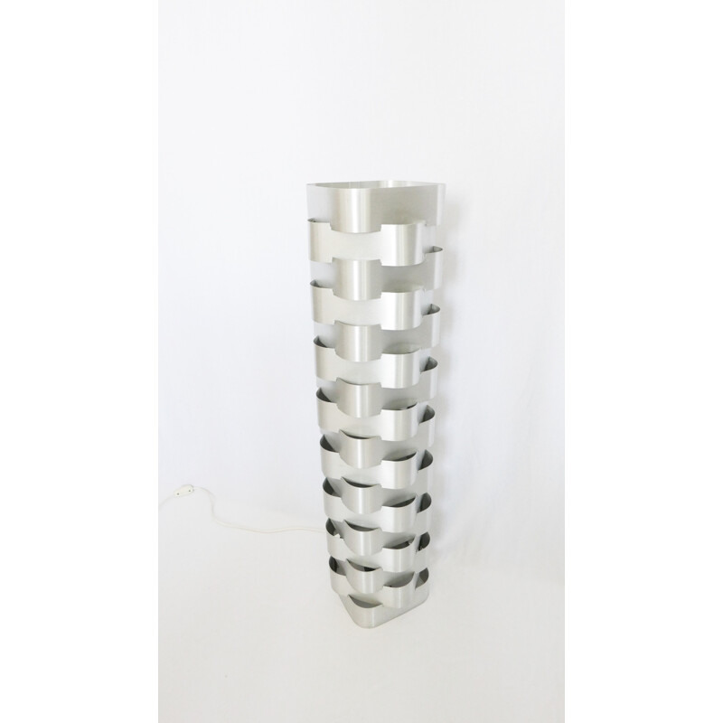 Lampe vintage en aluminium par Max Sauze - 1970