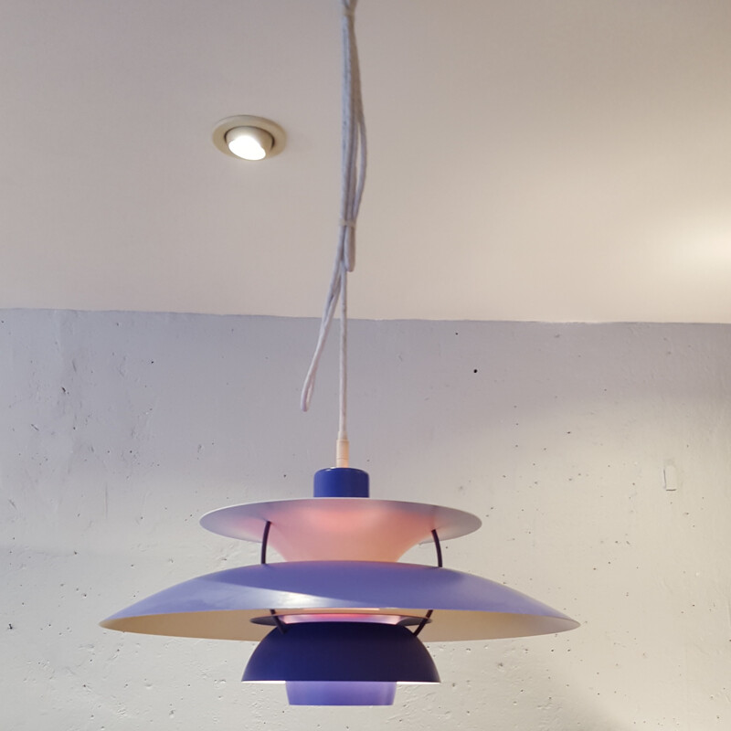 Danish hanging lamp in aluminum, Poul HENNINGSEN  - 1950s