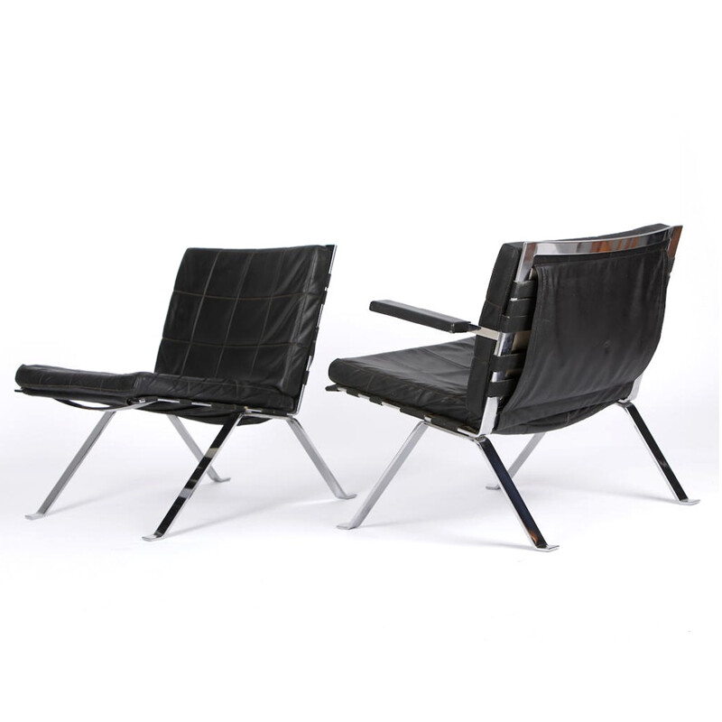 Set of Two Girsberger Eurochairs Model 1600 by Hans Eichenberger - 1960s