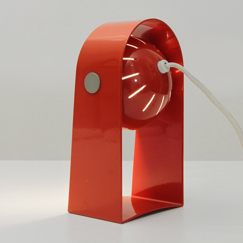 Vintage Italian red table lamp - 1960s