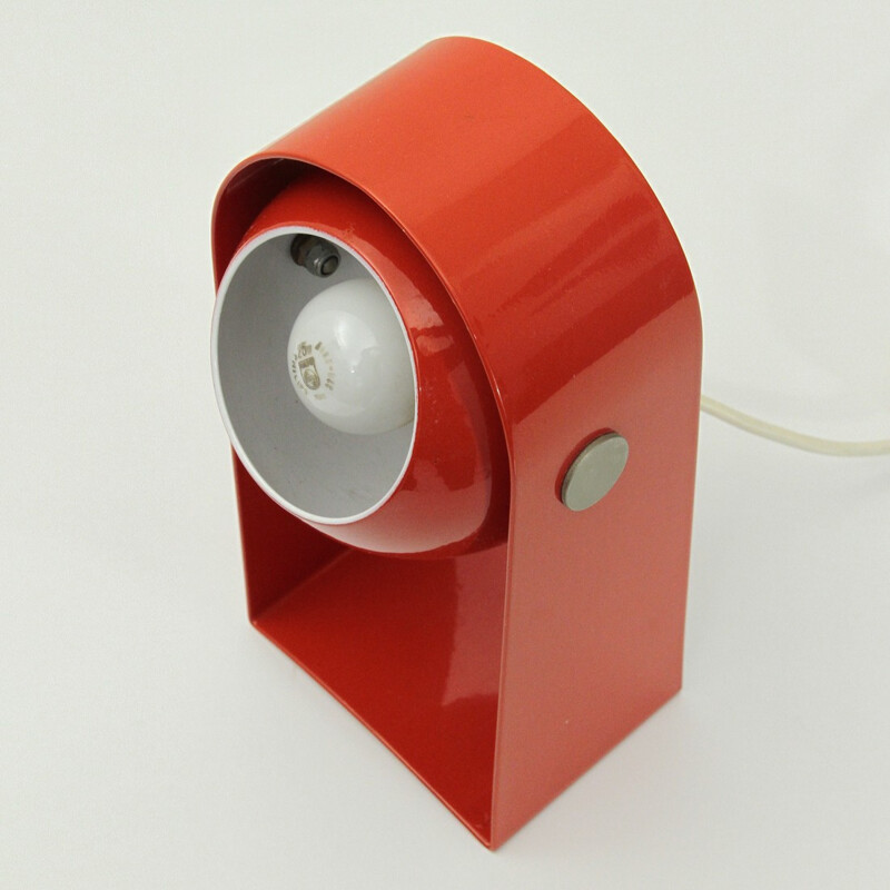 Vintage Italian red table lamp - 1960s