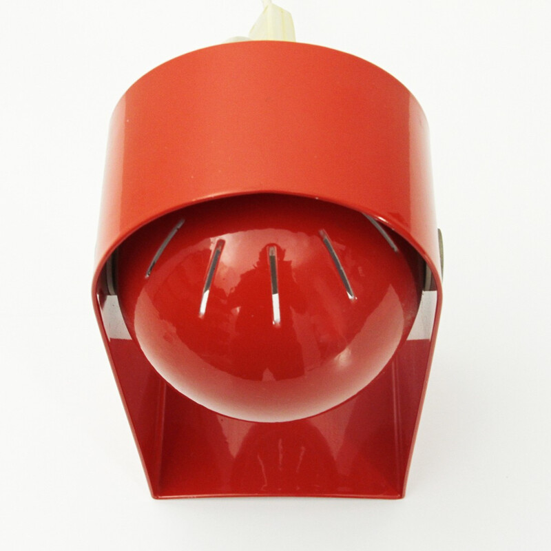 Vintage Italian red table lamp - 1960s