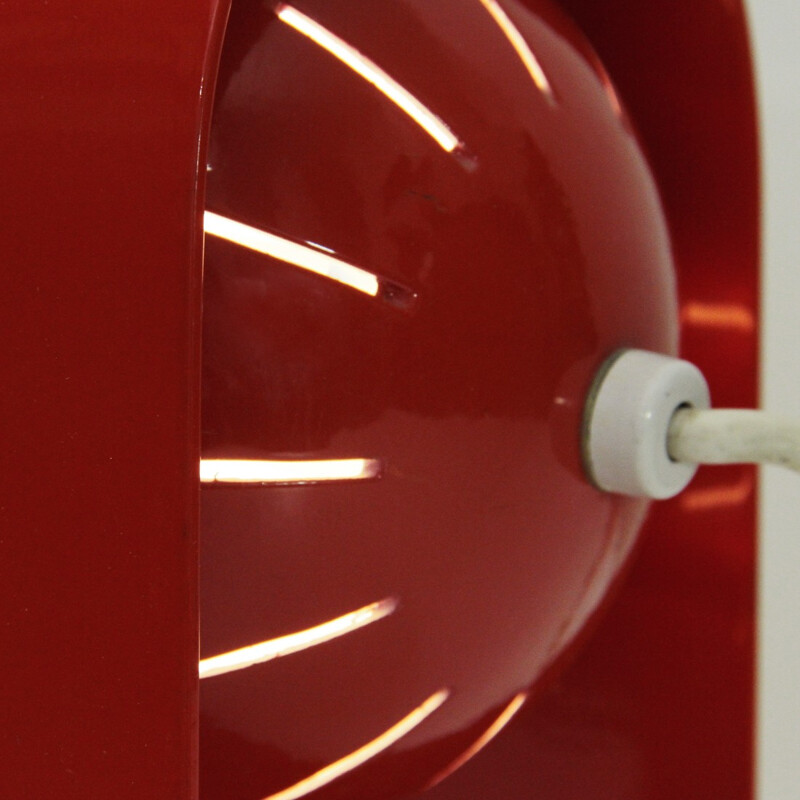 Vintage Italian red table lamp - 1960s