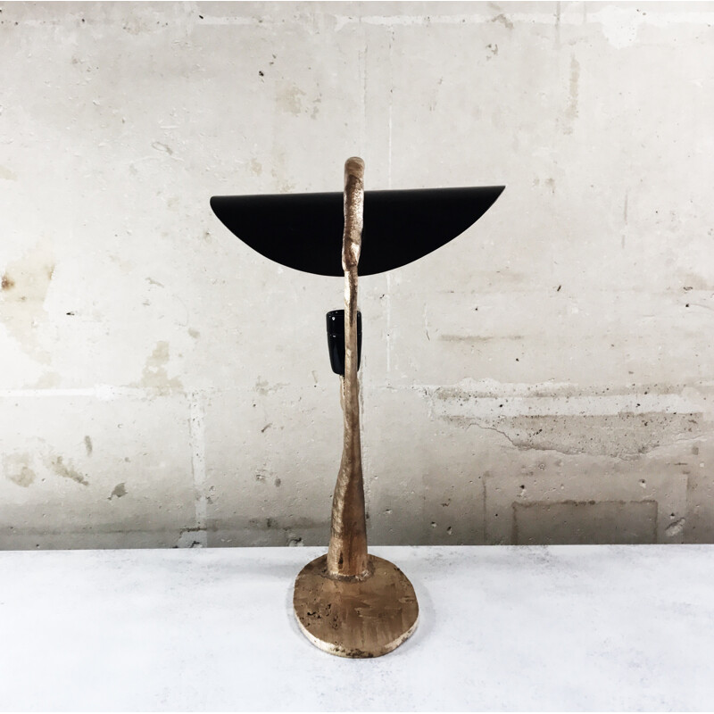 Vintage sculptural lamp in solid bronze - 1940s