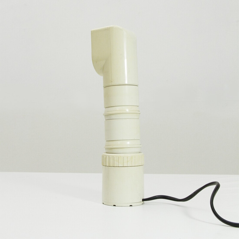 Vintage white table lamp "4025" by Olaf Von Bohr for Kartell - 1970s