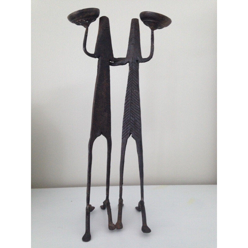 Vintage pair of Scandinavian candlesticks - 1970s