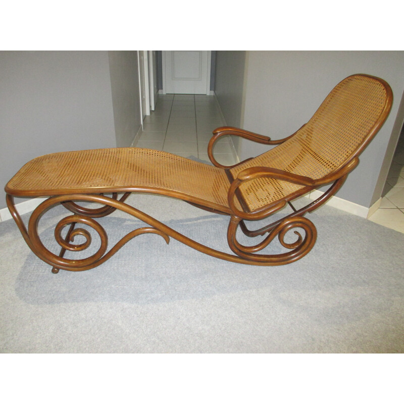 Chaise longue vintage méridienne par Auguste Thonet - 1890