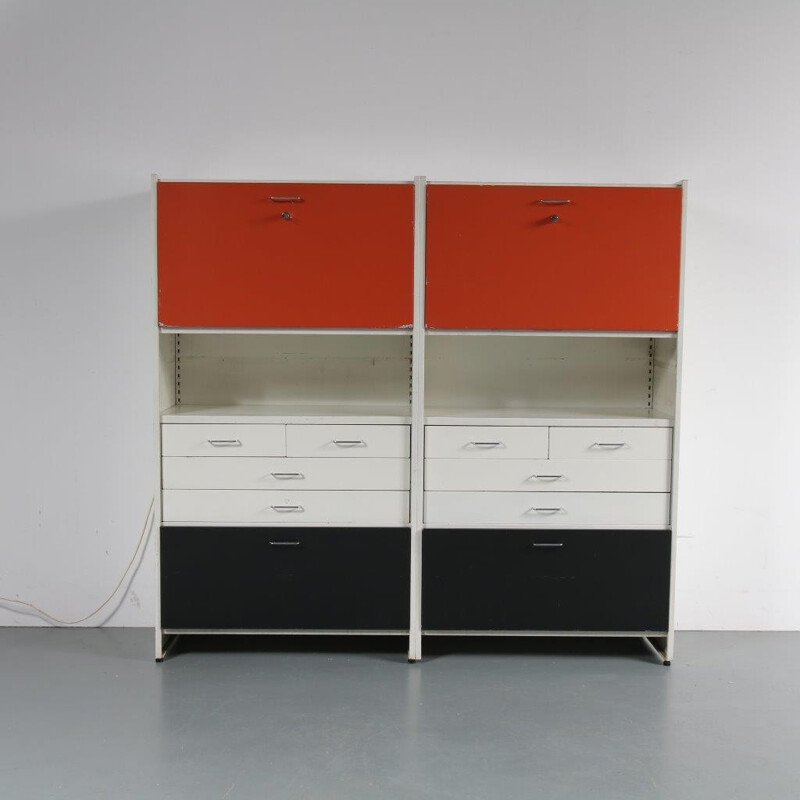 Vintage metal system cabinet with 2 identical units - 1960s