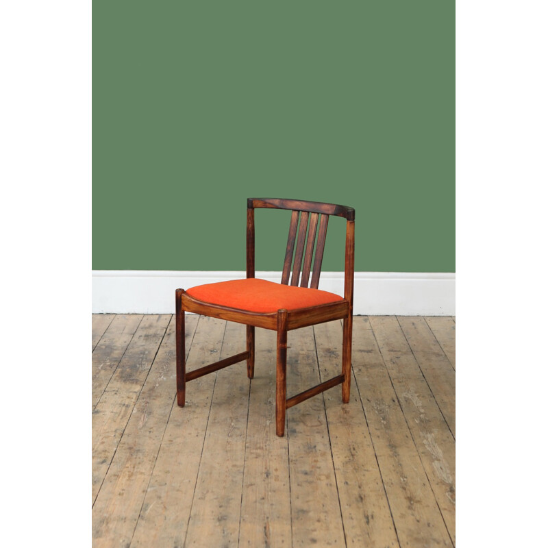 Suite de 4 chaises à repas vintage en palissandre - 1960