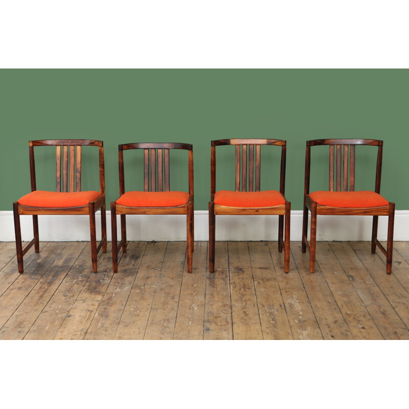 Vintage set of 4 rosewood dining chairs - 1960s