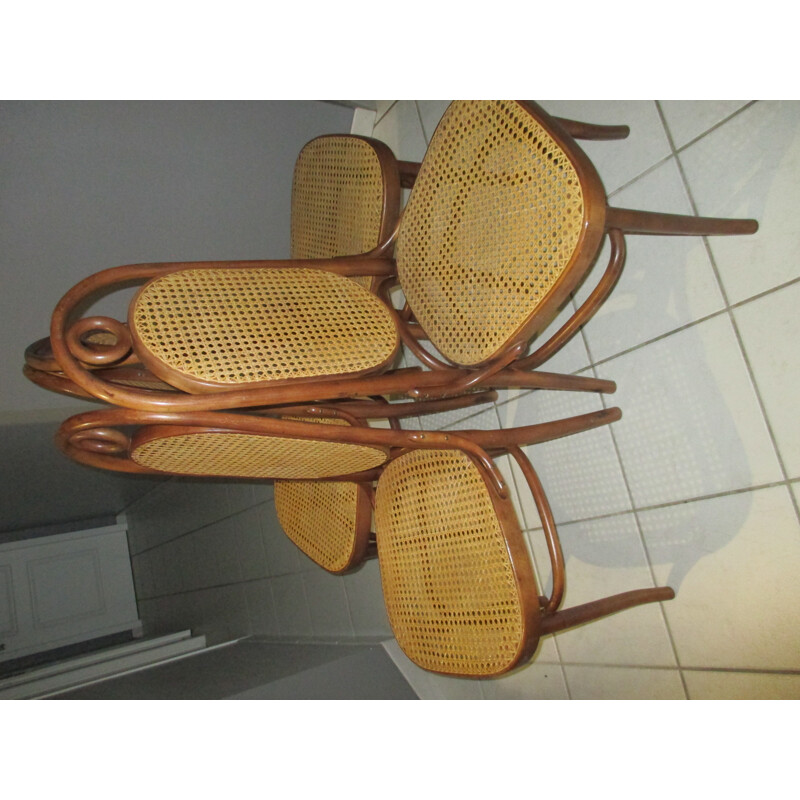 Vintage set of 4 chairs "N17"  by Thonet - 1960s