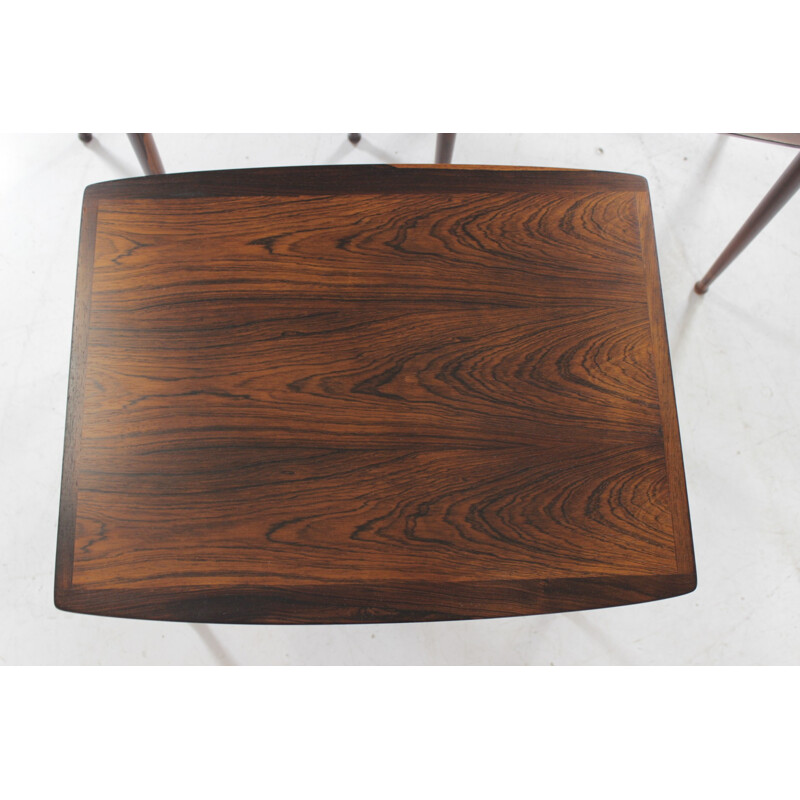 Vintage Rosewood Nesting Tables by Mobelintarsia - 1960s