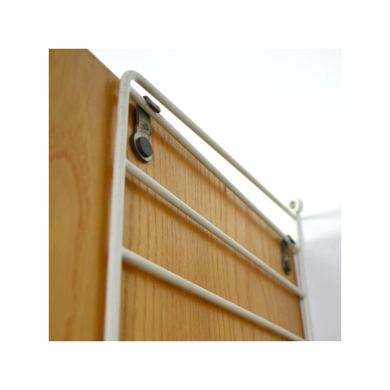 Adjustable "String" shelving system in wood and metal, Nisse STRINNING - 1960s