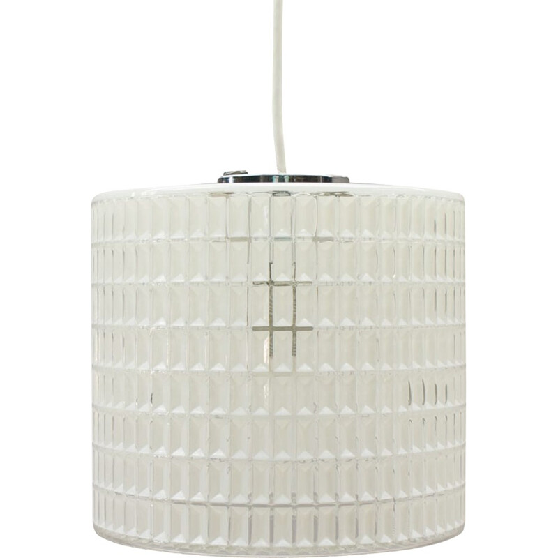 Vintage witte Limburgse hanglamp, 1960