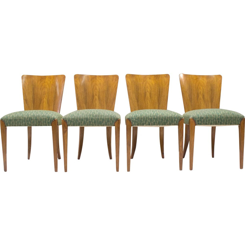 Set of 4 Vintage Dining Chairs by Jindřich Halabala for UP Zavody - 1930s