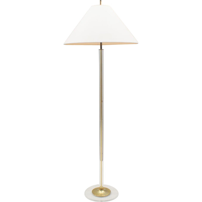 Lampada da terra Hollywood Regency in ottone vintage - 1960