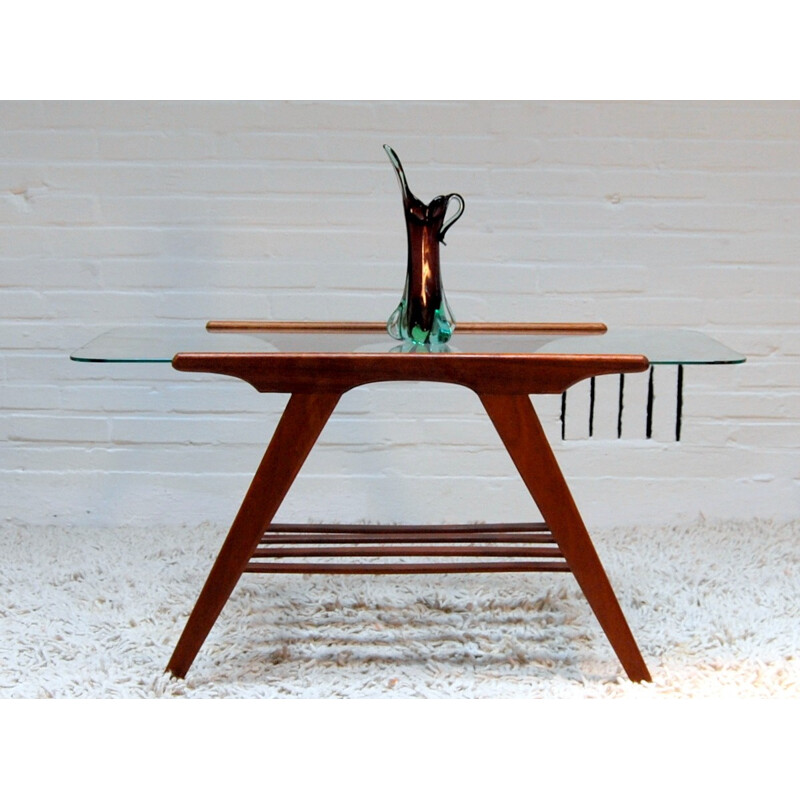 Vintage wooden coffee table - 1950s