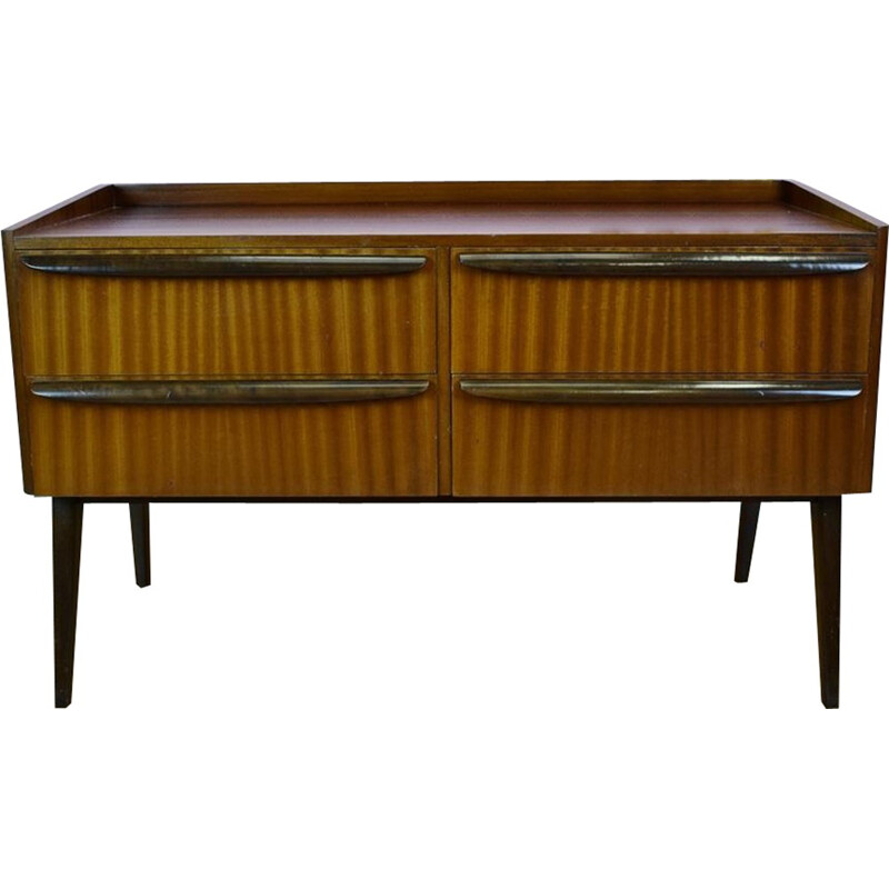 Vintage Danish teak low sideboard - 1970s