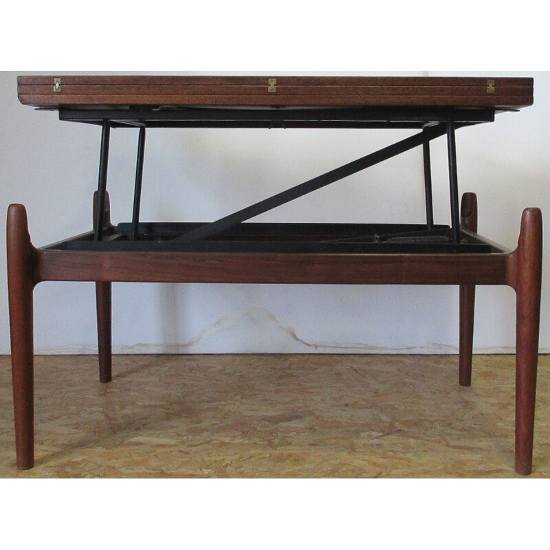 Table basse vintage scandinave en palissandre - 1960