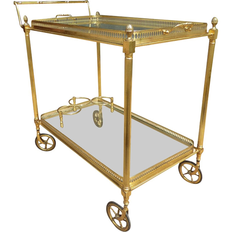 Vintage golden trolley for Maison Jansen - 1960s