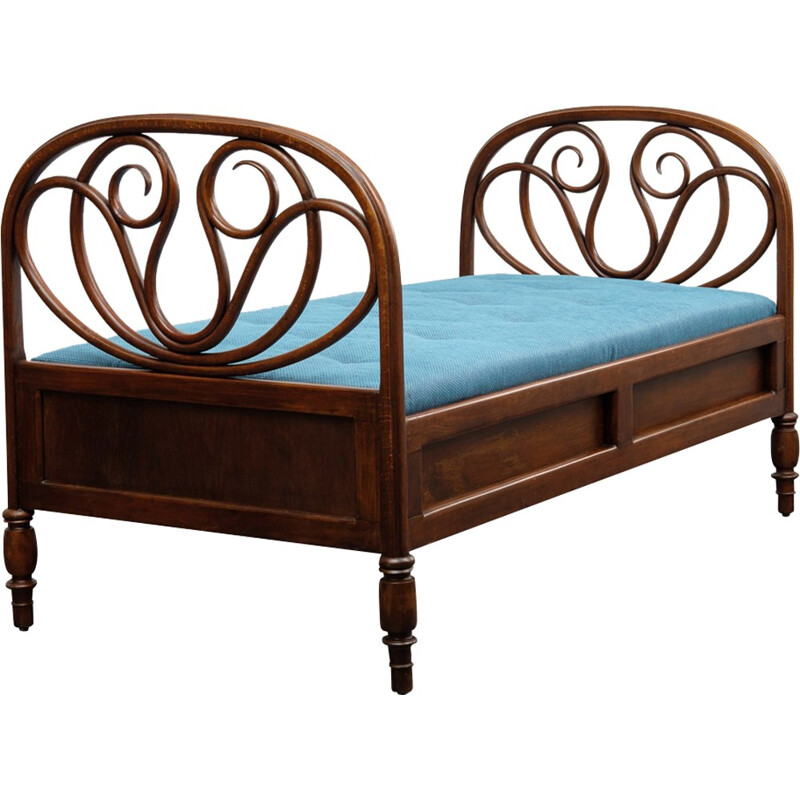 Vintage "Vienna Secession" bentwood bed by Jacob & Josef Kohn - 1930s