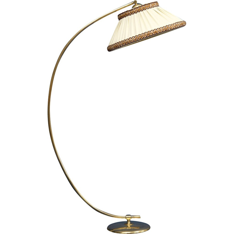 Vintage arc floor lamp with brass - 1950s