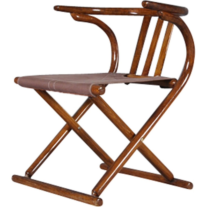 Chaise vintage pliante Thonet en bois courbé - 1960