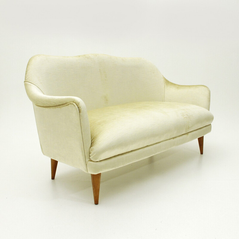 Vintage 2-seater italian velvet sofa - 1950s