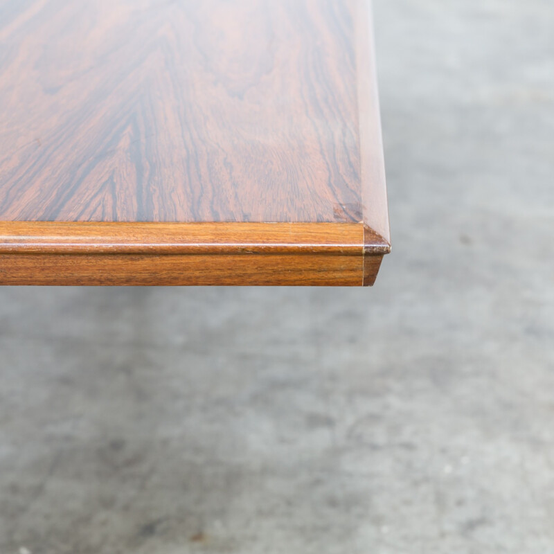 Vintage rosewood and chrome coffee table - 1970s