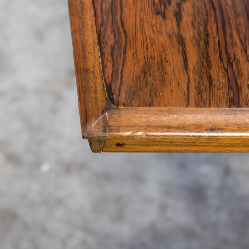 Table basse vintage en palissandre et chromée - 1970