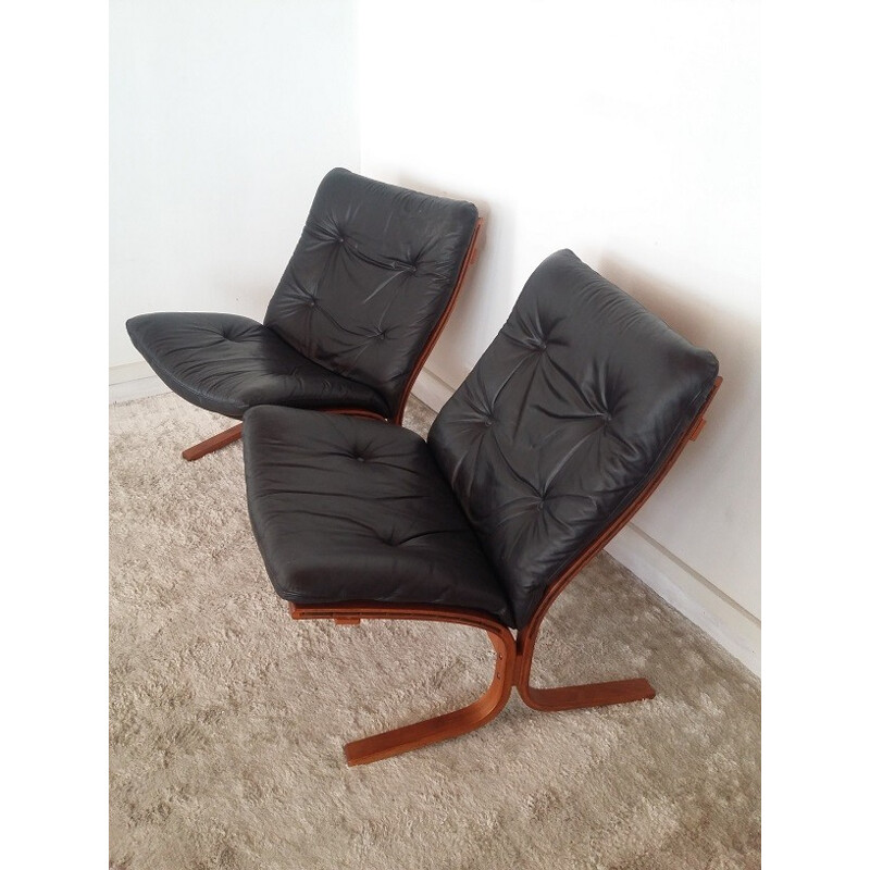 Paire de fauteuils vintage scandinaves "Siesta" par Ingmar Relling pour Westnofa - 1960