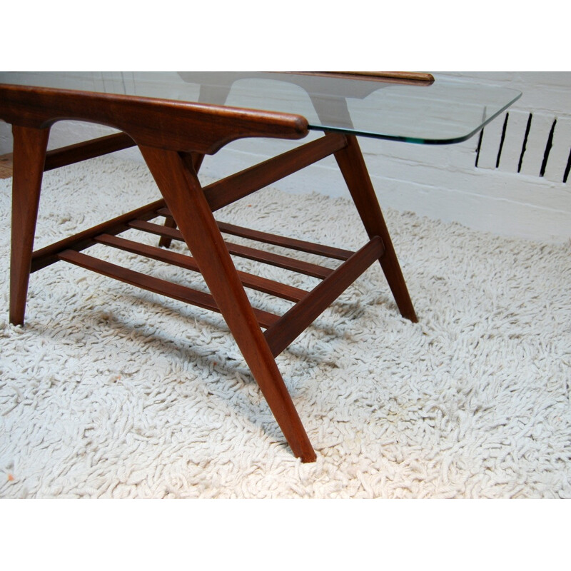 Vintage wooden coffee table - 1950s