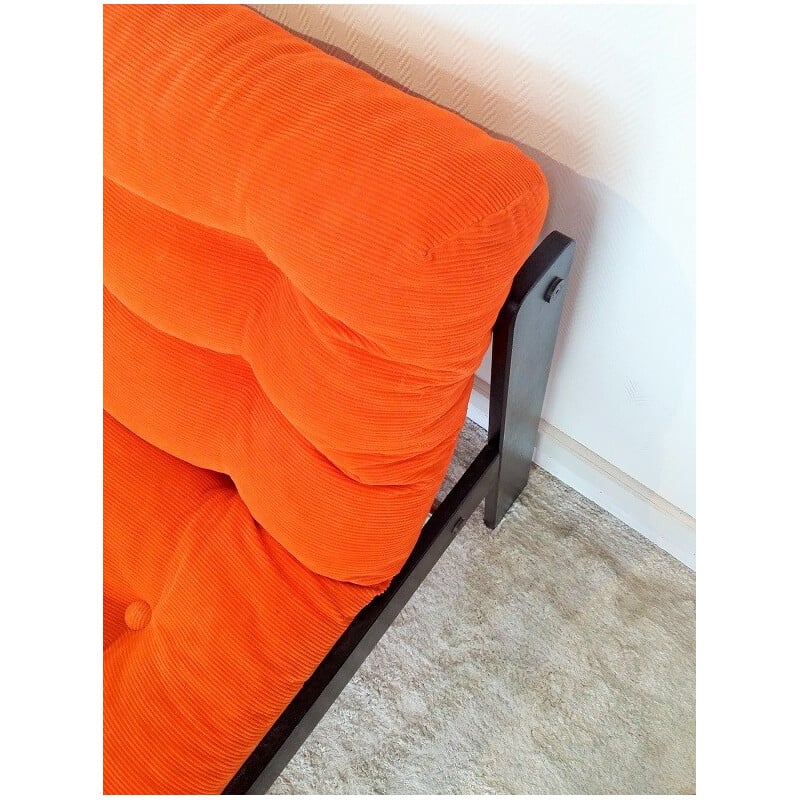 Vintage bright orange armchair - 1960s