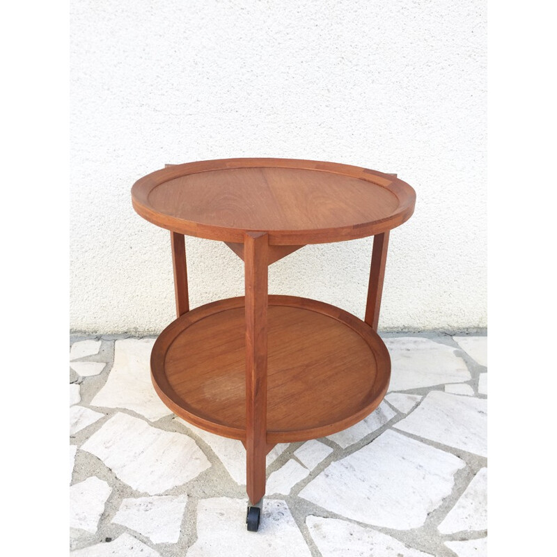 Vintage Scandinavian teak trolley by Sika Møbler - 1960s