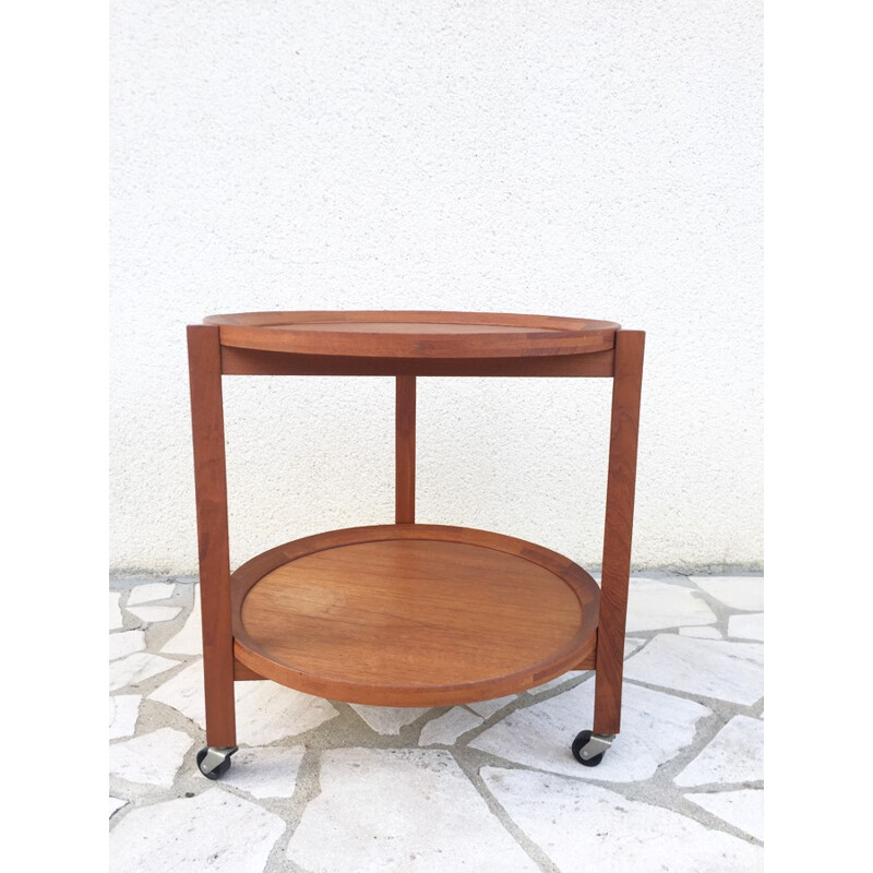 Vintage Scandinavian teak trolley by Sika Møbler - 1960s