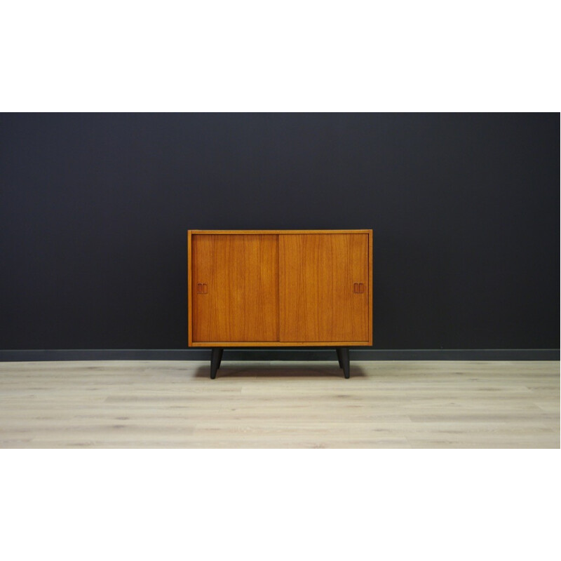 Vintage danish veneered with teak cabinet - 1960s