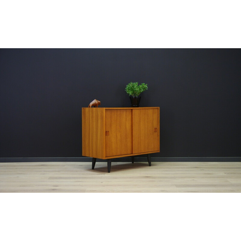 Vintage danish veneered with teak cabinet - 1960s