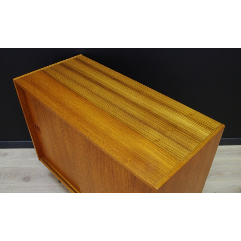 Vintage danish veneered with teak cabinet - 1960s