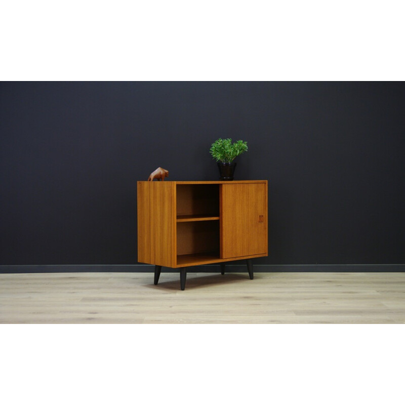 Vintage danish veneered with teak cabinet - 1960s