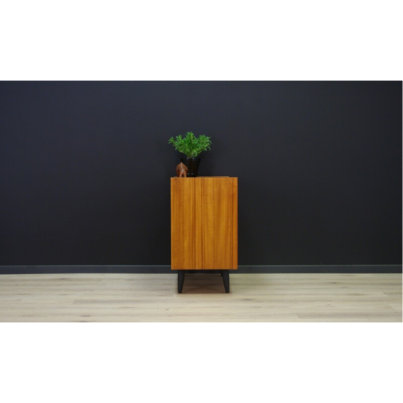 Vintage danish veneered with teak cabinet - 1960s