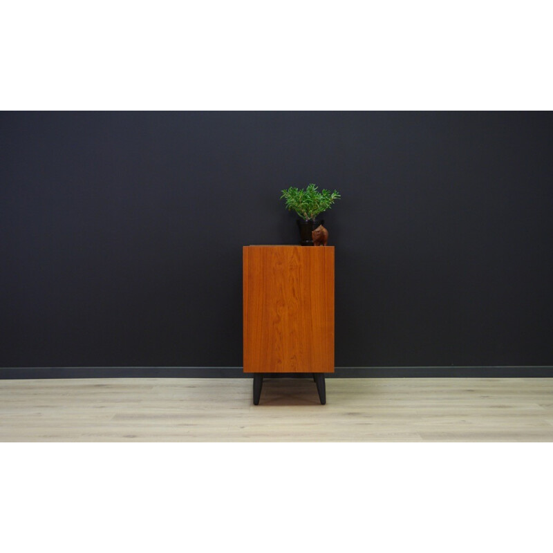 Vintage danish veneered with teak cabinet - 1960s