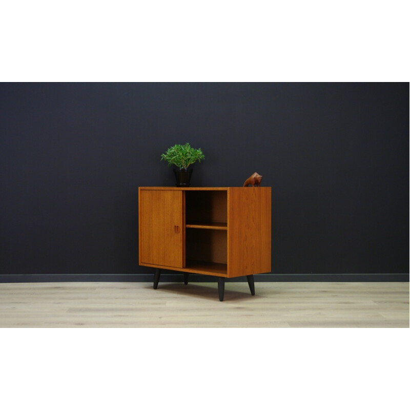 Vintage danish veneered with teak cabinet - 1960s