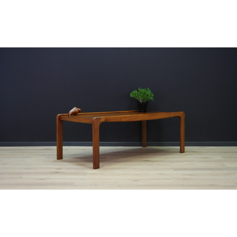 Vintage Danish veneered with teak coffee table - 1960s