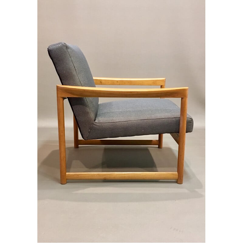 "Scandinavian design" black and gray coating armchair - 1950s