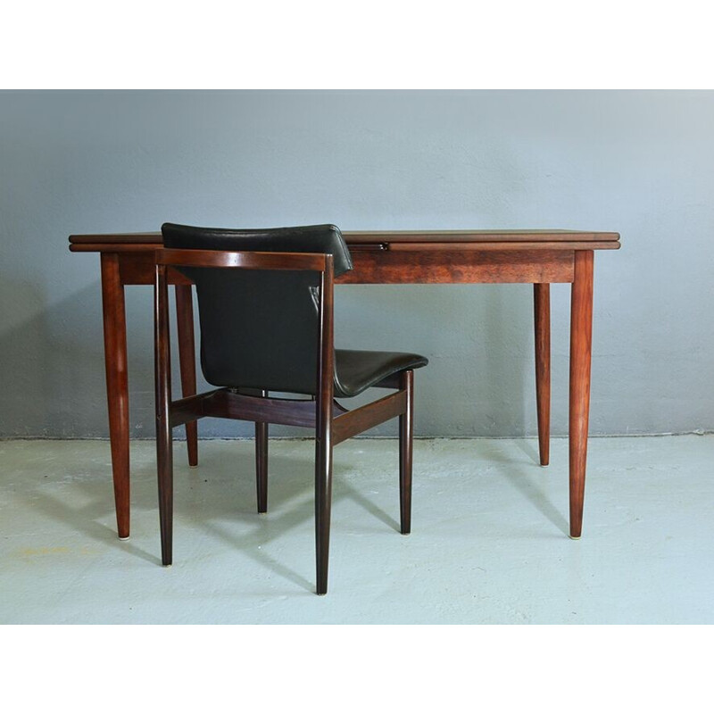 Vintage extendable dining table in rosewood - 1960s