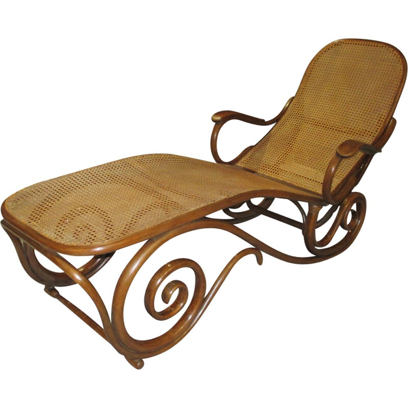 Vintage meridonial lounge chair by Auguste Thonet - 1890s