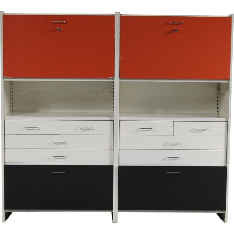 Vintage metal system cabinet with 2 identical units - 1960s