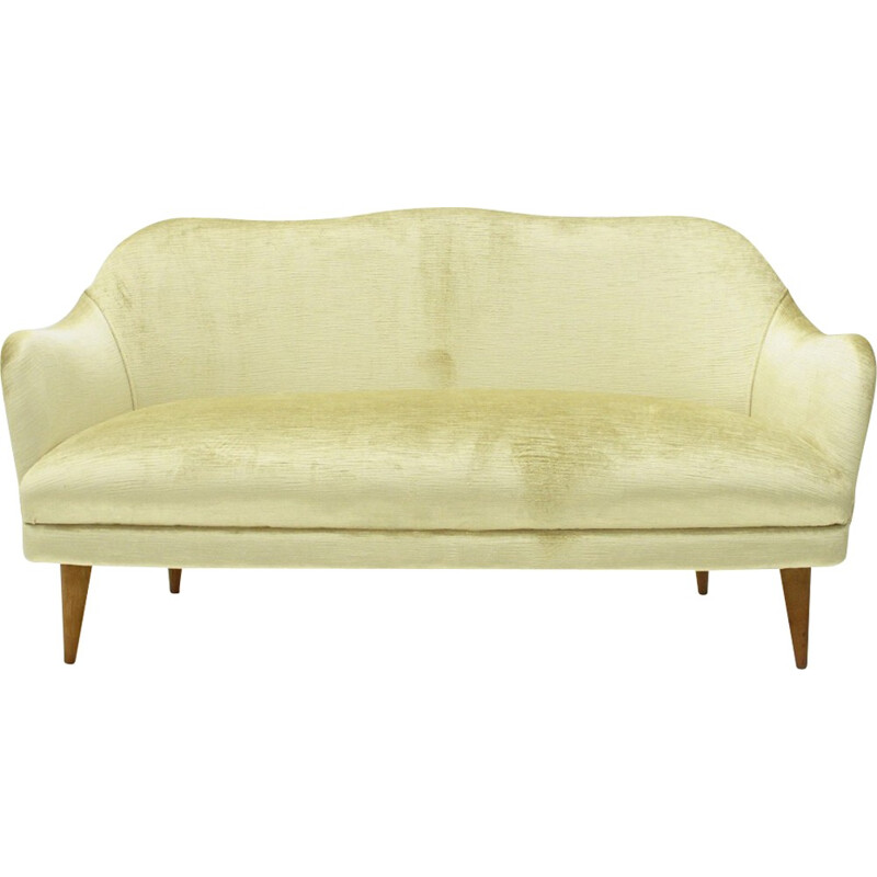 Vintage 2-seater italian velvet sofa - 1950s